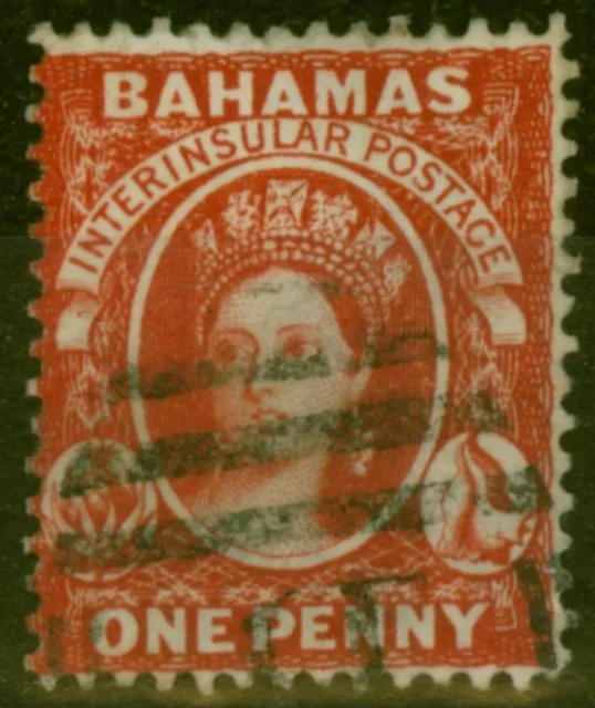 Bahamas 1882 1d Scarlet-Vermilion SG42 Fine Used Stamp