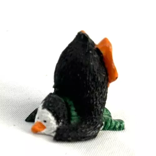 MINI Black Multi 1" PENGUIN Bird Figurine