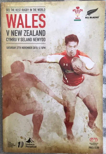 2010  Wales v New Zealand Rugby Union programme