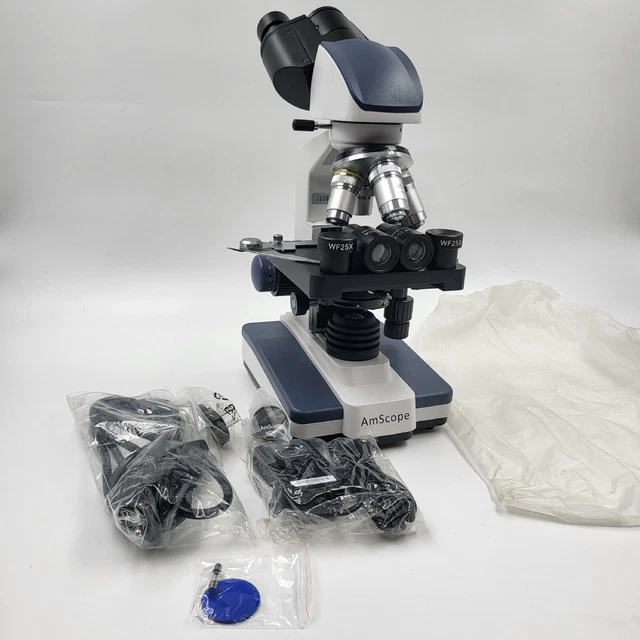AMSCOPE B120C 40X2500X LED Lab Binocular Compound Microscope 90.00