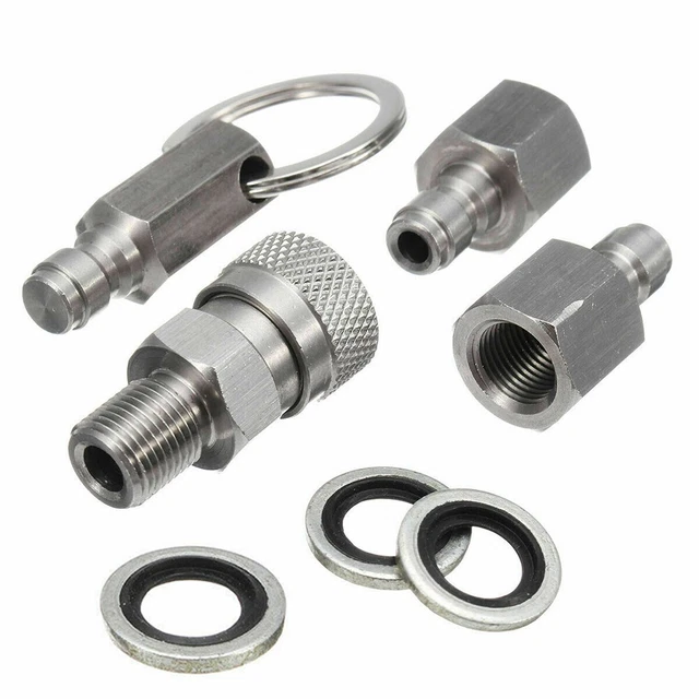 Adaptateur Recharge Rapide Acier Inox PCP 1/8 BSP - Pour Air Comprimé, Paintball | Pression 340 Bar Max
