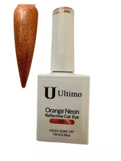 Gel Reflectante Ojo de Gato Gel UV/LED ÚLTIMO 15ml NARANJA NEÓN #5