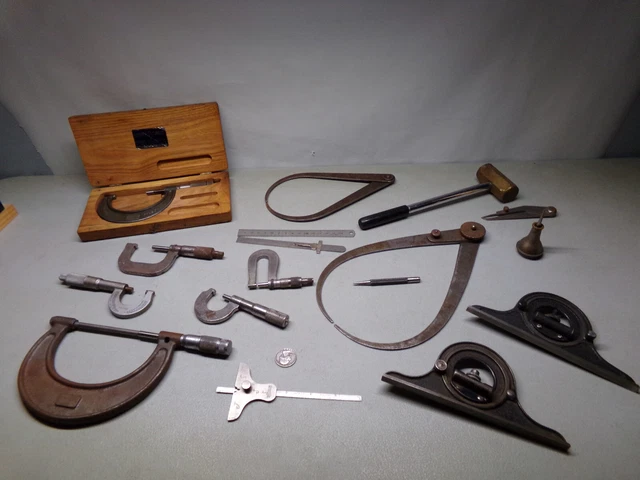 Lot of Various Random Machinist's Tools Calipers LS Starrett, Lufkin Rule, Union Lot of Various Random Machinist's Tools Calipers LS Starrett, Lufkin Rule, Union