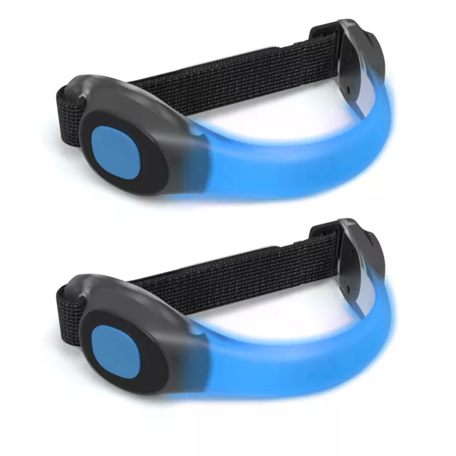 2x LED Bracelet Lumineux Jogging Bande Réfléchissante Clignotant Sport 2