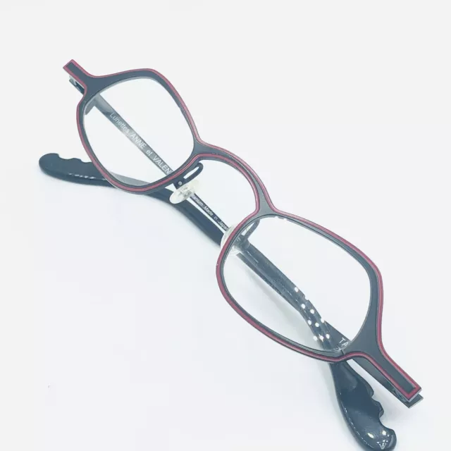 Anne et Valentin Lunettes Femme Carré Noir Rouge Titane TACO BC 07 Neuf 2