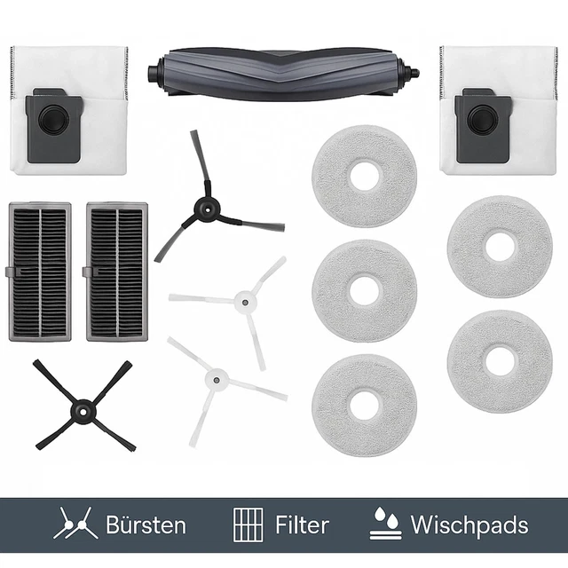 Kit d'accessoires pour Roborock S7 MaxV Ultra/ S7 Pro Ultra, 6 Sacs à