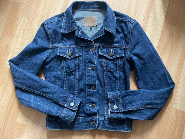 Timegard Vestes en Jean pour Femmes Col à Revers Manches Longues Boutonné Gilet en Jean Classique Mode Urbaine