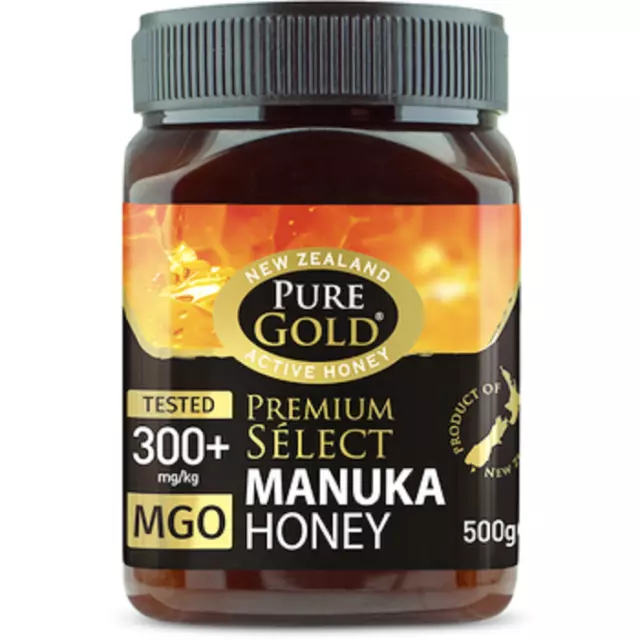 New Zealand Pure Gold Premium Select Manuka Honey 300+ Mgo 500g Active Honey 3