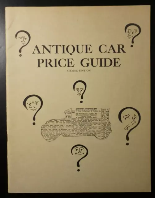 ANTIQUE CAR PRICE Guide William McKillap 1964 Second Edition NOT Blue