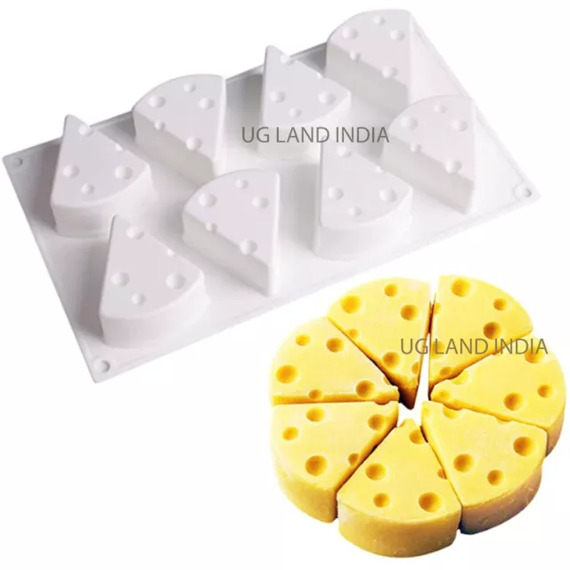 UG LAND INDIA 3D Fromage Forme Gâteau Silicone Moules pour Gâteaux, Pastry 1 PC 2