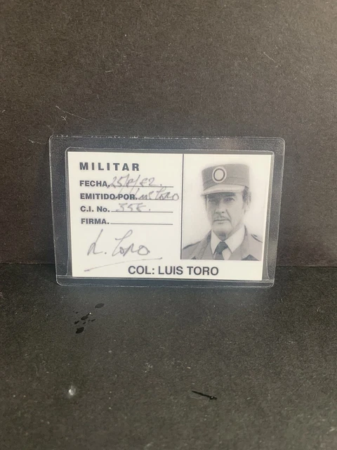 James Bond Oo7 Octopussy Luis Toro I.d Prop Laminated Badge Memorabilia