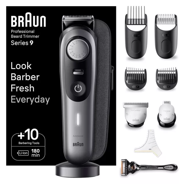 Braun BT9420/ 9-In-1 Professional Cordless Beard Trimmer for Men- Free Postage