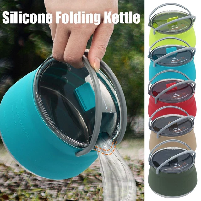à café, Silicone Bouilloire Pliante Camping Théière Pot d'eau bouillante