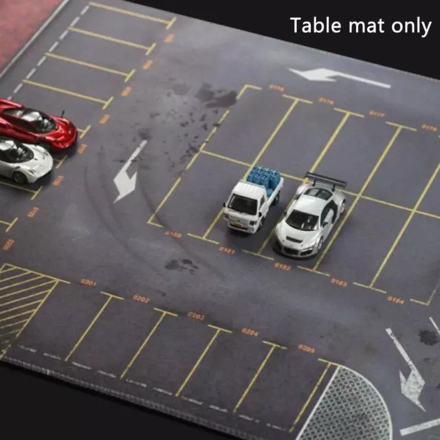 Lote de estacionamiento en dificultades modelo de automóvil 1/64 alfombra diorama EE. UU. nueva almohadilla para mouse J3X0