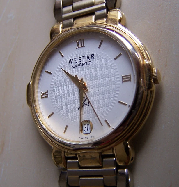 WESTAR LADIES 18K Gold Plated Swiss made bracelet watch excellent condition. 29.99 PicClick UK