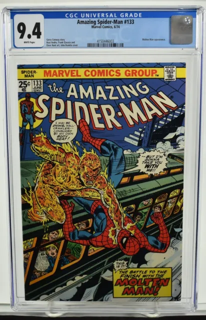 Amazing Spider-Man #133 CGC 9.4 (1974) Molten Man App. John Romita Cover Marvel