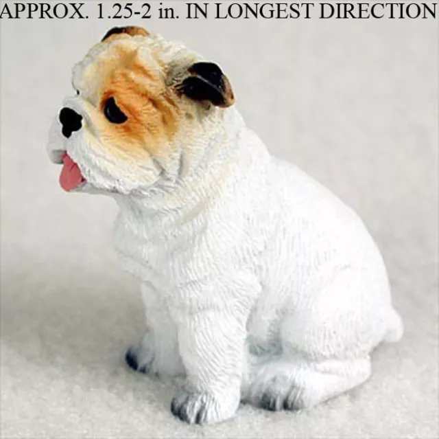 Bulldog Mini Hand Painted Figurine White