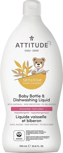 Sensitive Home Cleaning Baby Bottle & Dishwashing Liquid by Attitude, 23.6 oz