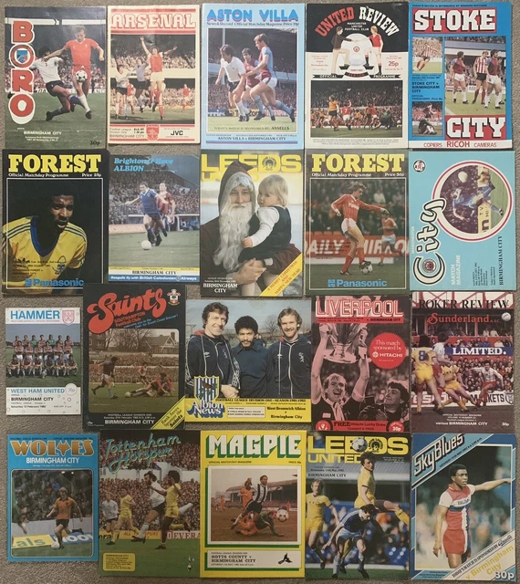 BIRMINGHAM CITY FC 1981 1982 AWAY FOOTBALL PROGRAMME COLLECTION JOB LOT