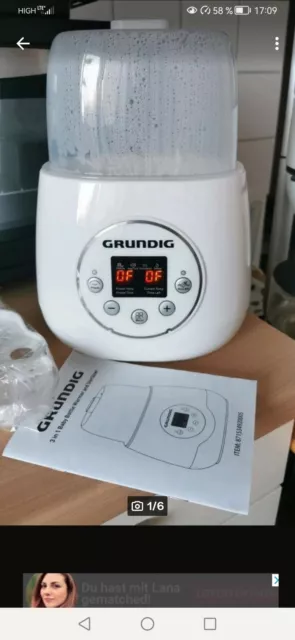 Grundig 3in1 Baby Flaschenwärmer Babykostwärmer, Sterilisator!