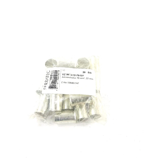 20x FERRATEC VZ 9670/22-70/GH -NEW- ADERENDHÜLSE 70mm² - 22mm