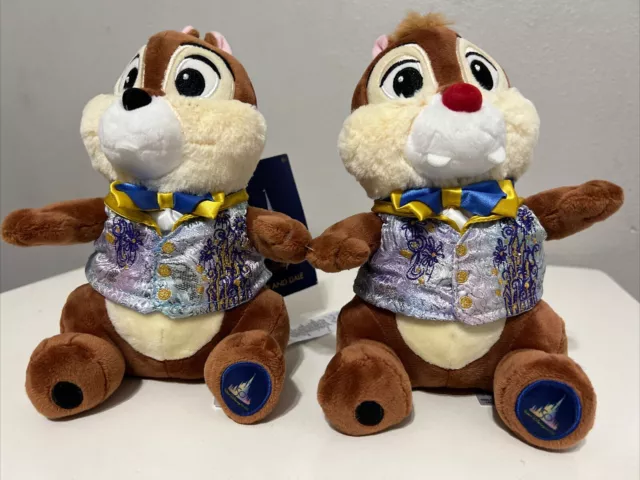 2021 Walt Disney World Parks 50th Anniversary Chip ‘n Dale Plush Toy Set NWT