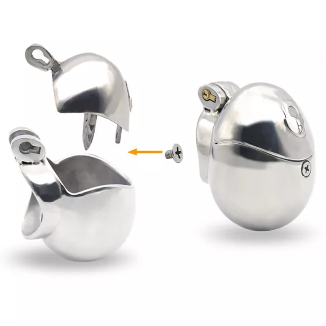 Stainless Steel Male Chastity Devices Spike Rings Ball Stretcher Chastity Cage