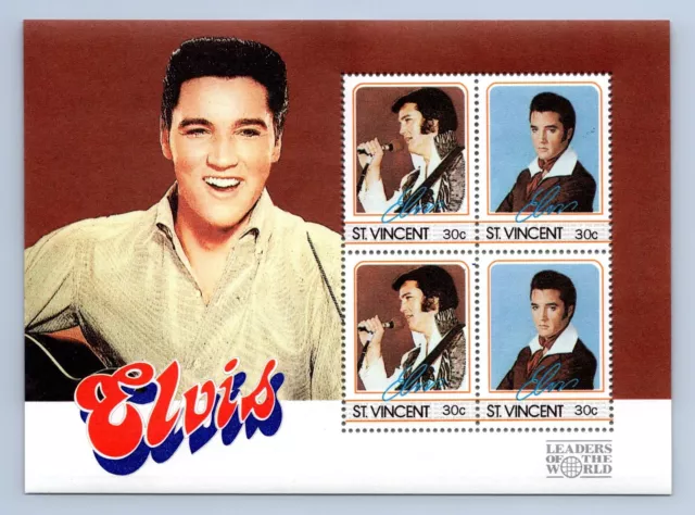 St. Vincent 30c Elvis Presley MNH M/S #M656