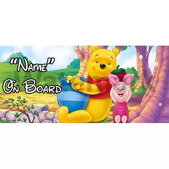 Winnie the Pooh personalisiertes Baby an Bord Autoschild (4)