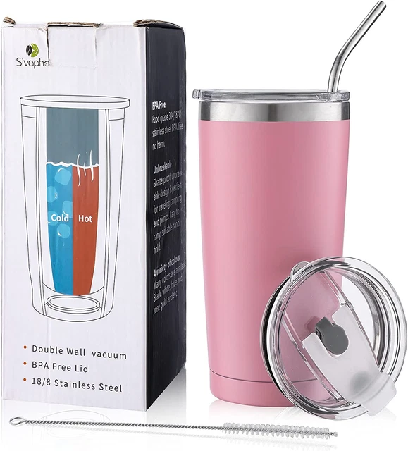 20oz Insulated Tumbler Stainless Steel Double Wall Travel Camping Coffee Mug Cup