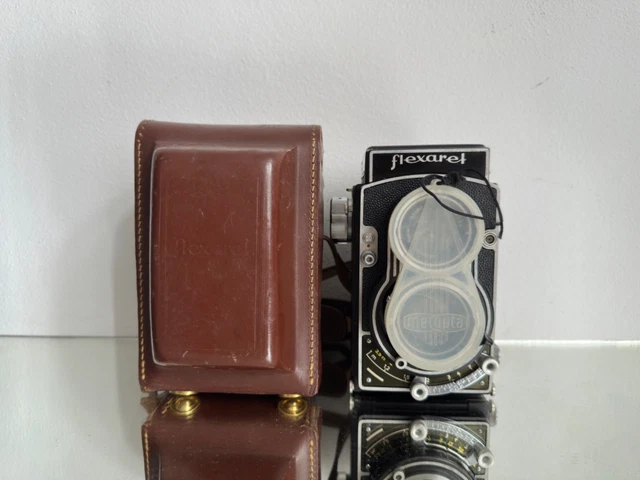 Étui Original En Cuir Vintage Pour Meopta Flexaret III / IIIa – Fabriqué En Tchécoslovaquie