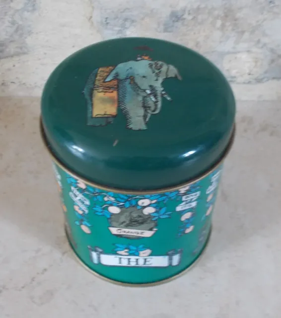 Vintage tin box french candy Sucre des Vosges Advertising France 1960s  green