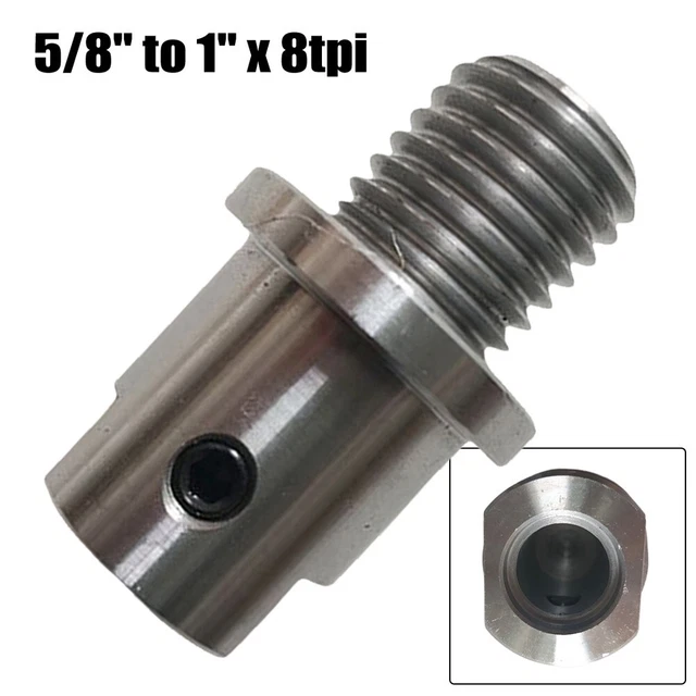 Adattatore Mandrino Tornio Legno M18x2.5mm A 1x8TPI - Per Lavorazione Legno, Alta Precisione