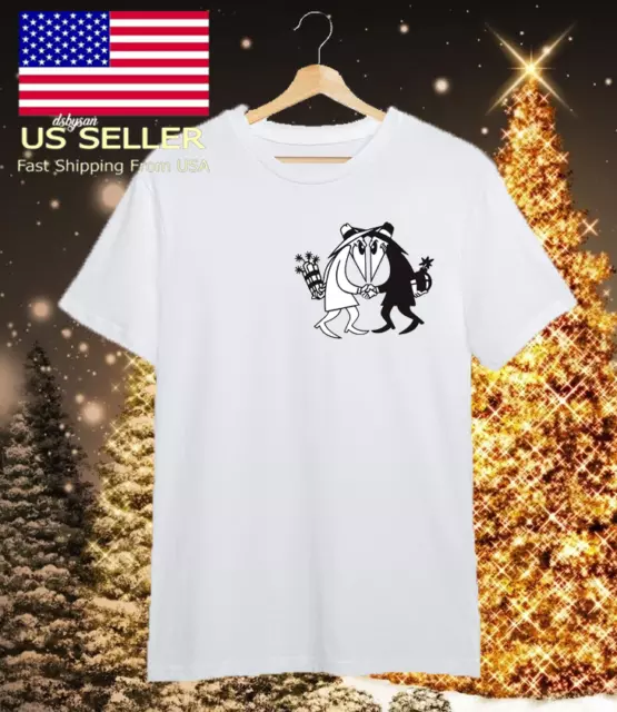 HOT SHIRT Spy vs Spy cartoon T-shirt White Unisex Tee All Sizes S to 5Xl JJ3586