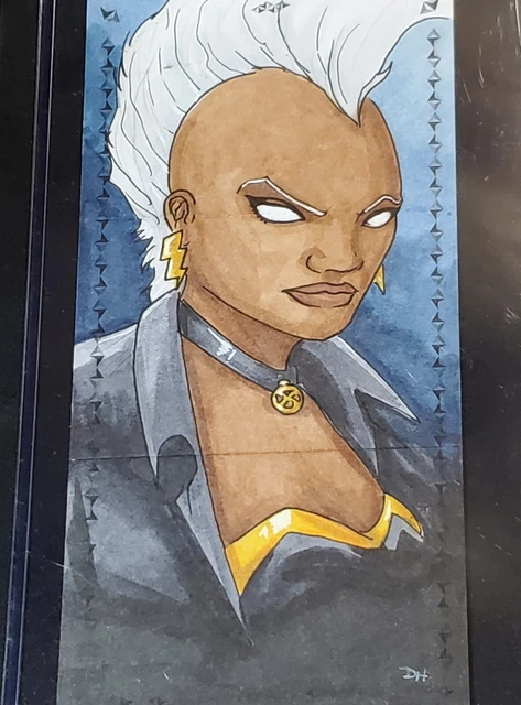 2019 Upper Deck Marvel Premier Storm Quad Panel Sketch Card David Hindeland