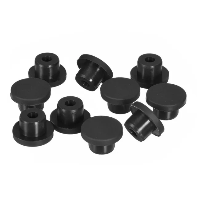 10pcs 23*14*15mm Rubber Hole Plug Black Waterproof Button Plug