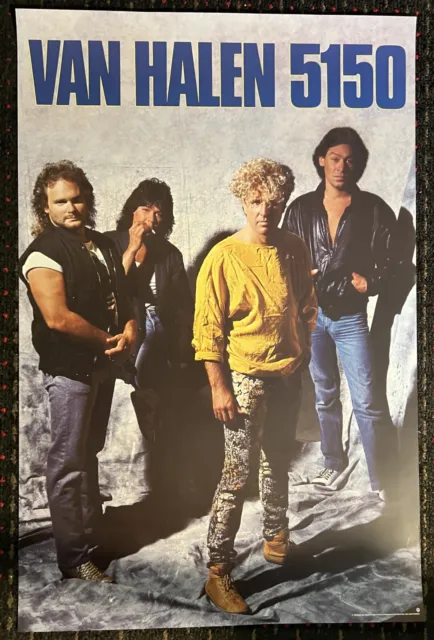 VAN HALEN 5150 record store 23x35 promo poster 1986 Sammy Hagar EDWARD