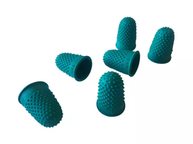 Pack of 12 Quality Rubber Thimblettes Thimble Finger Grips for Money Paper