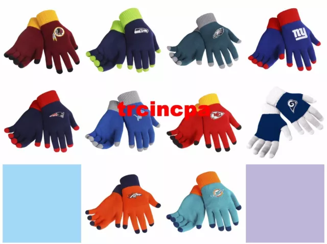 Forever Collectibles - NFL - Solid Stretch Knit Texting Gloves - Pick Your Team