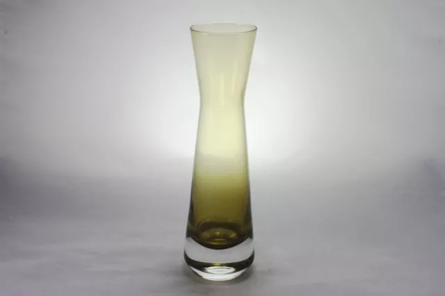 Vintage Swedish Aseda Amber Glass Vase Pattern No. 5/13
