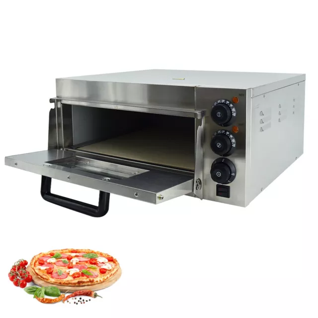 Electric Pizza Oven single Deck Kitchen Commercial Baking Fire Stone Catering UK