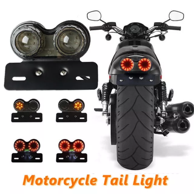 Motorrad E-Geprüft LED Rücklicht Bremslicht Heckleuchte Kennzeichenbeleucht R9K6