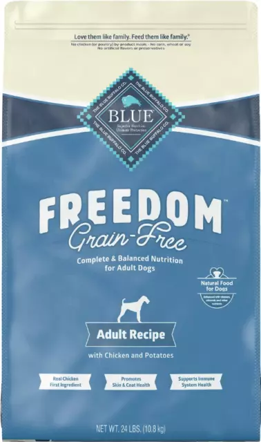Blue Buffalo Freedom Grain-Free Adult Chicken Recipe Dry Dog Food, 24-lb bag