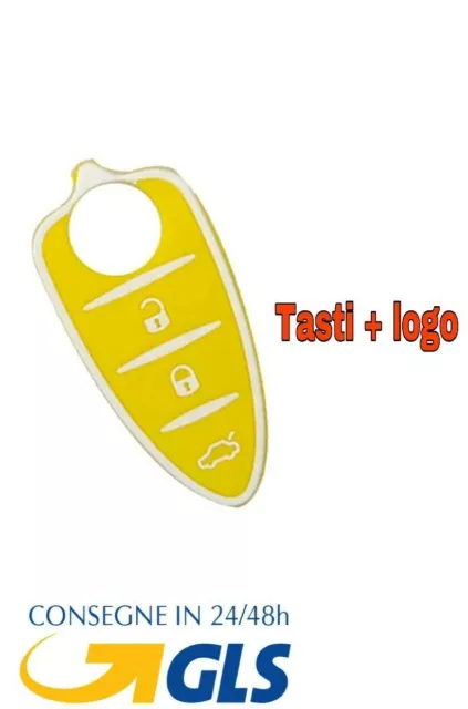 gommino 3 tasti per telecomando giallo chiave alfa romeo mito giulietta logo