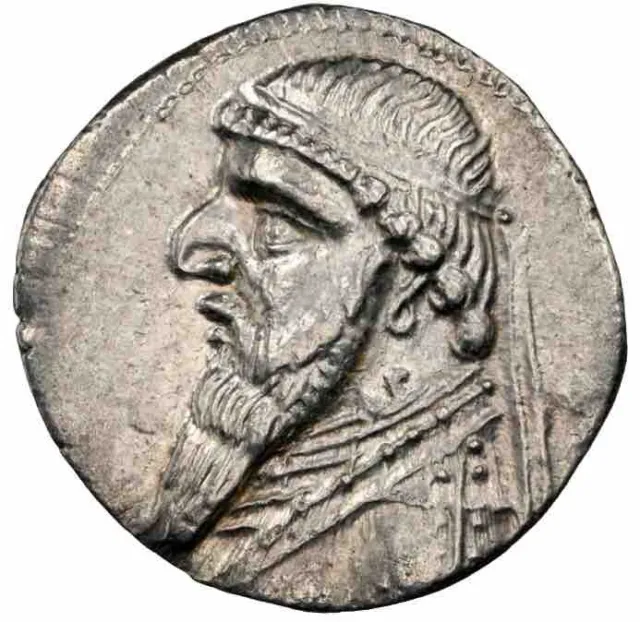 NGC Ch AU Mithradates II 121-91 BC PARTHIAN PARTHIA KINGDOM, DRACHM Persian COIN
