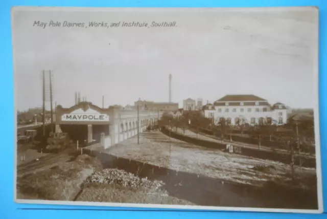 RP Postcard POSTED 1934 MAY POLE DAIRIES,WORKS & INSTITUTE SOUTHALL MIDDLESEX