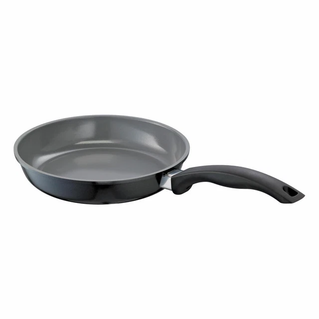 Schulte-Ufer Green Life Bratpfanne, flach, Pfanne, Aluminiumguss, Schwarz, 24 cm