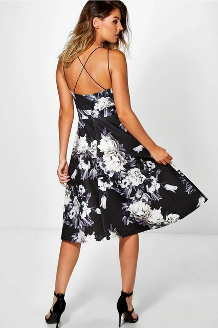 midi skater dress uk Boohoo Womens Plus Lace Midi Skater Dress