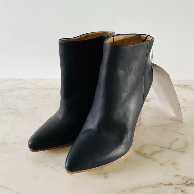 2012 MAISON MARTIN MARGIELA (MMM) x H&M Leather Floating Heel Ankle Boots - US 7