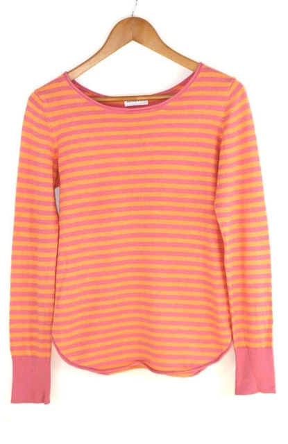 Delicatelove Pull pour femme en mélange de coton/cachemire rayé Sz S